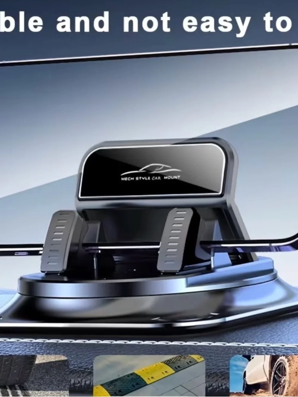 Universal Black Car Dashboard Cell Phone Stand